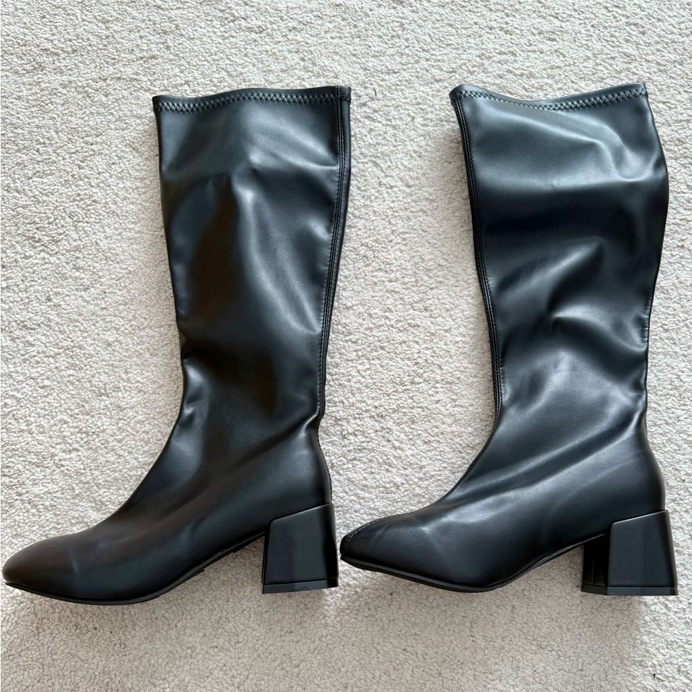SHEIN Black Heeled Boots for Women